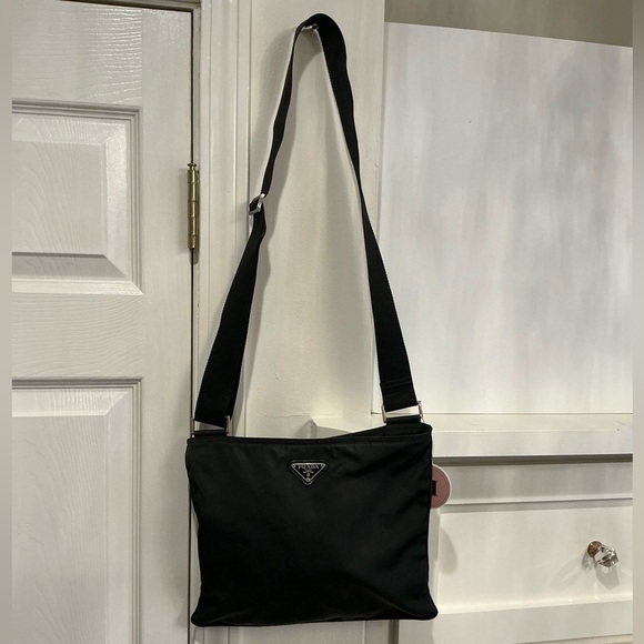 Prada crossbody black canvas adjustable bag - Picture 6 of 7